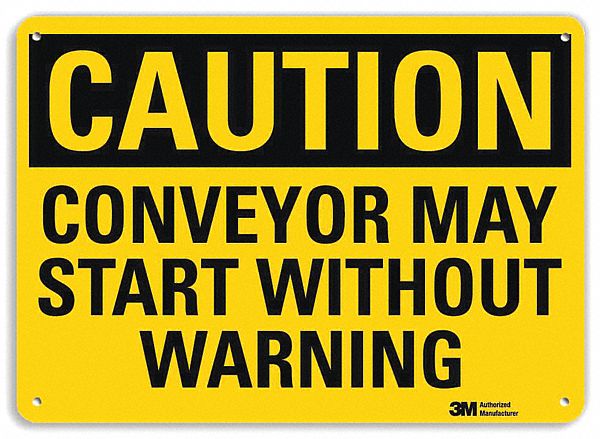 Caution Sign 7 inx10 in Plastic