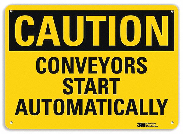 Caution Sign 7 inx10 in Plastic