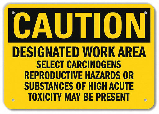 Caution Sign 7 in x 10 in Aluminum