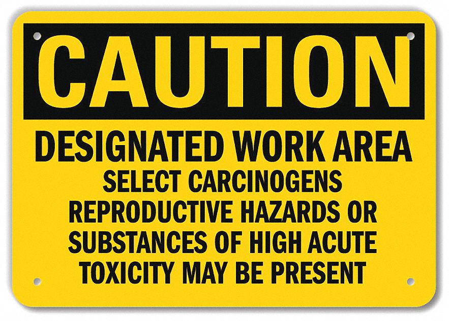 Caution Sign 7 in x 10 in Aluminum