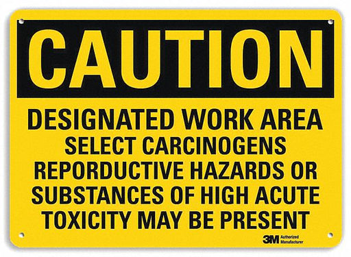 Caution Sign 7 in x 10 in Plastic