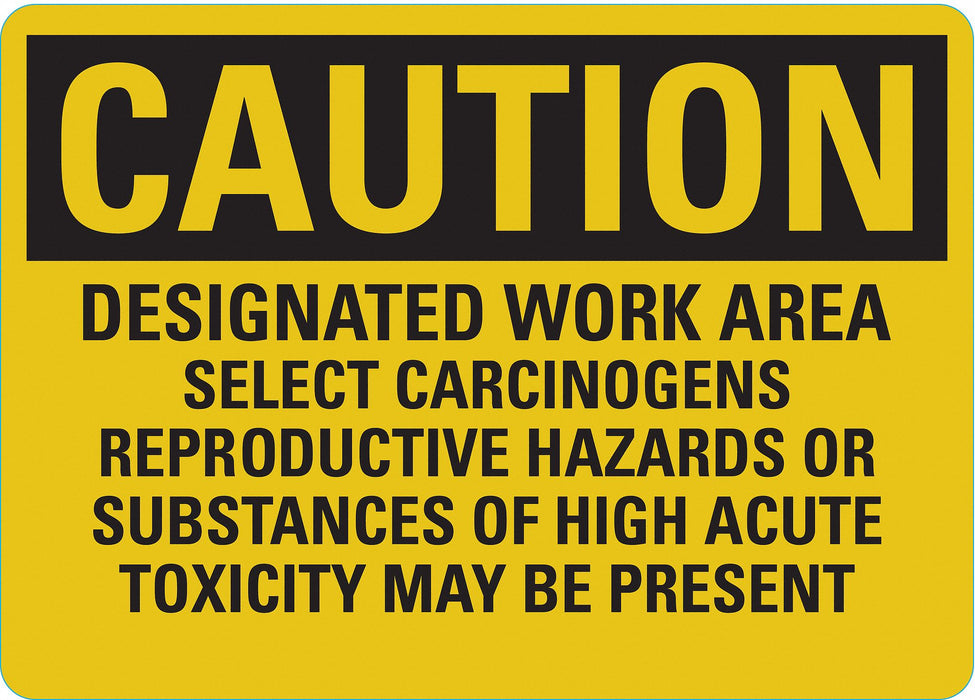 Caution Sign 5inx7in Reflective Sheeting