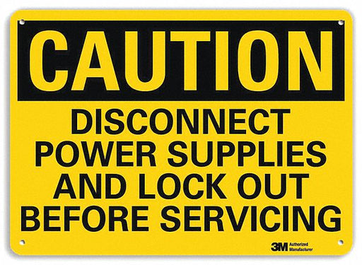 Caution Sign 7 in x 10 in Plastic