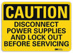 Caution Sign 7 in x 10 in Aluminum