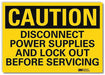 Caution Sign 5inx7in Reflective Sheeting