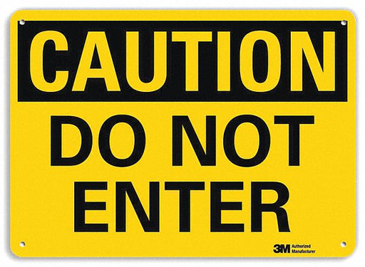 Caution Sign 7 inx10 in Plastic
