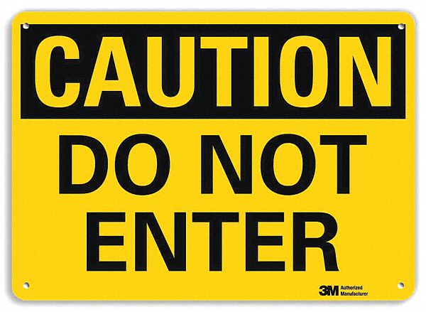 Caution Sign 7 inx10 in Plastic