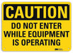 Caution Sign 10 inx14 in Plastic