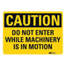 Caution Sign 7 inx10 in Plastic