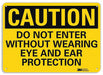Caution Sign 10 inx14 in Plastic