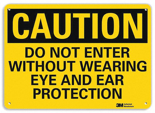 Caution Sign 10 in x 14 in Aluminum