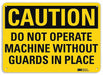 Caution Sign 7 inx10 in Plastic