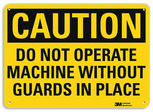 Caution Sign 7 inx10 in Plastic