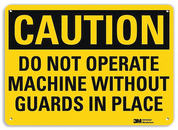 Caution Sign 10 in x 14 in Aluminum