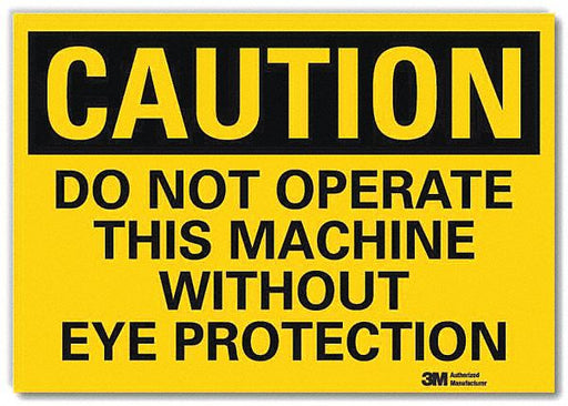 Caution Sign 7 in x 10 in Rflct Sheeting