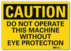 Caution Sign 5inx7in Reflective Sheeting