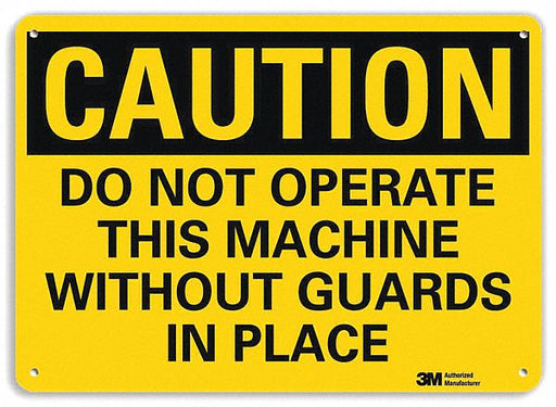 Safety Sign 7 in x 10 in Aluminum