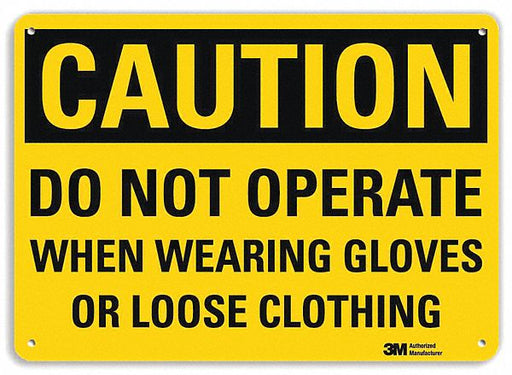 Caution Sign 10 in x 14 in Aluminum