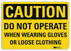 Caution Sign 7 in x 10 in Aluminum
