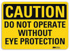 Caution Sign 10 in x 14 in Aluminum