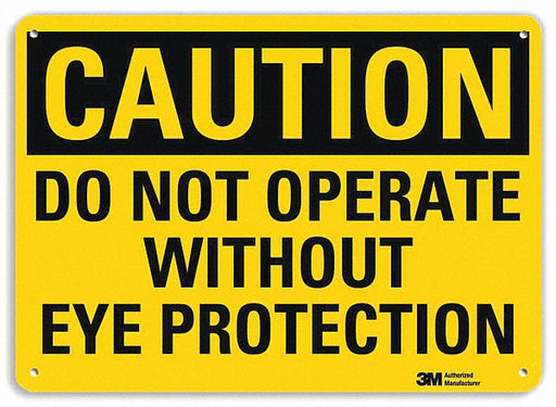 Caution Sign 10 in x 14 in Plastic