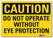 Caution Sign 5 in x 7 in Rflct Sheeting