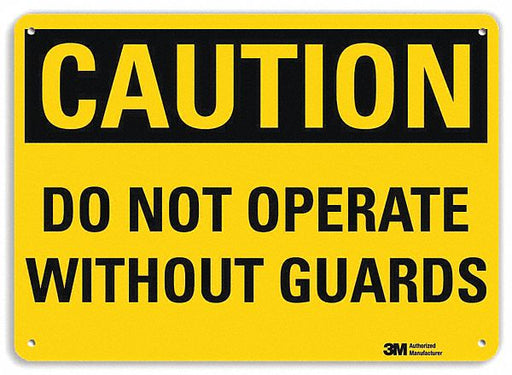 Safety Sign 7 in x 10 in Aluminum