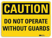 Caution Sign 7 inx10 in Plastic