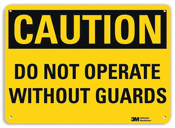 Caution Sign 7 inx10 in Plastic