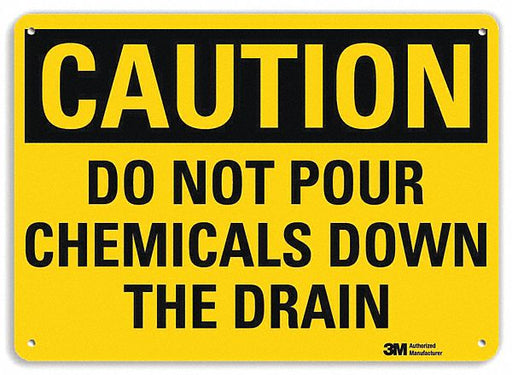 Caution Sign 10 in x 14 in Plastic
