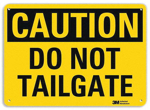 Caution Sign 10 in x 14 in Plastic