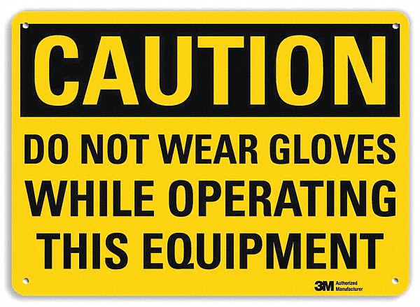 Caution Sign 10 in x 14 in Aluminum