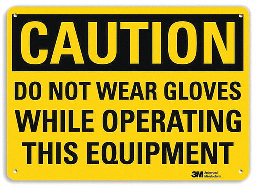 Caution Sign 7 in x 10 in Plastic