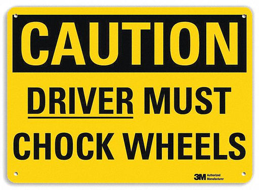 Caution Sign 7 inx10 in Plastic