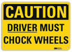 Caution Sign 10 inx14 in Plastic