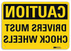 Caution Sign 10 inx14 in Aluminum