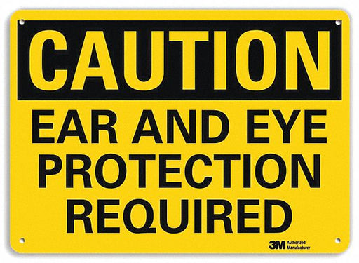 Caution Sign 7 inx10 in Plastic
