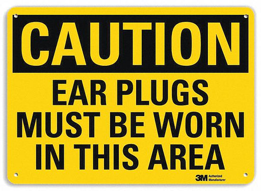 Caution Sign 10 inx14 in Aluminum