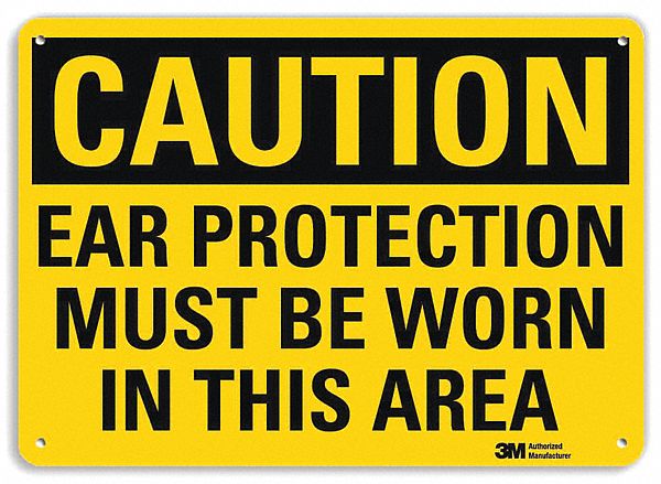 Caution Sign 10 in x 14 in Aluminum