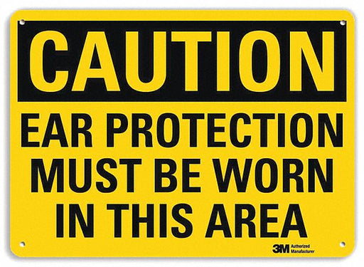 Caution Sign 7 in x 10 in Aluminum