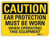 Caution Sign 7 inx10 in Plastic