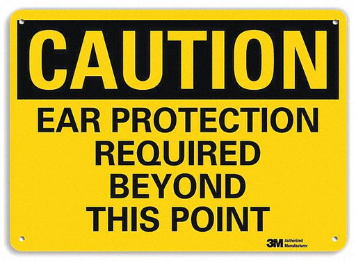 Caution Sign 7 in x 10 in Aluminum