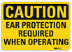 Caution Sign 7 in x 10 in Aluminum