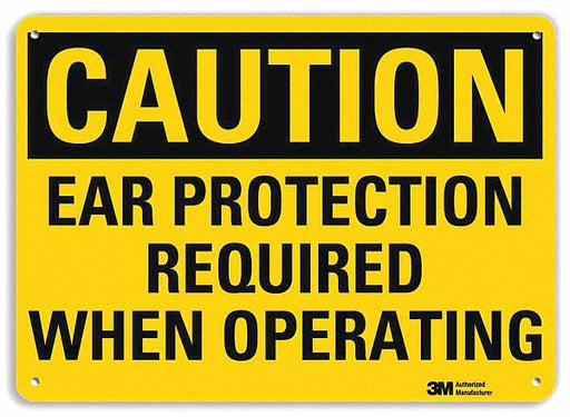 Caution Sign 7 in x 10 in Aluminum