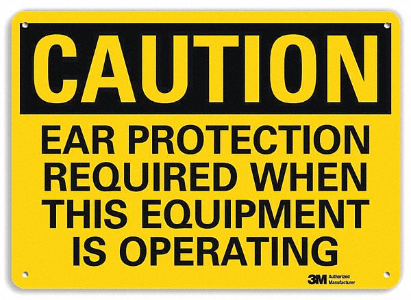 Caution Sign 10 inx14 in Aluminum
