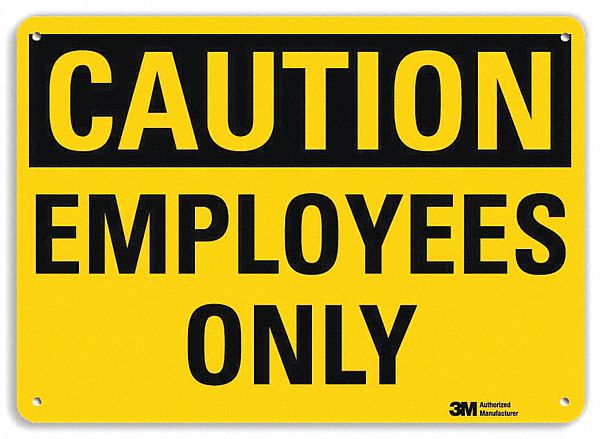Safety Sign 10 in x 14 in Aluminum