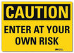 Entrance Sign 7in x 10in Rflct Sheeting