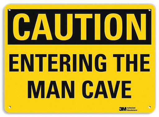 Caution Sign 10 in x 14 in Plastic