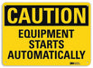 Caution Sign 7 inx10 in Plastic