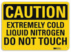 Caution Sign 7 in x 10 in Plastic